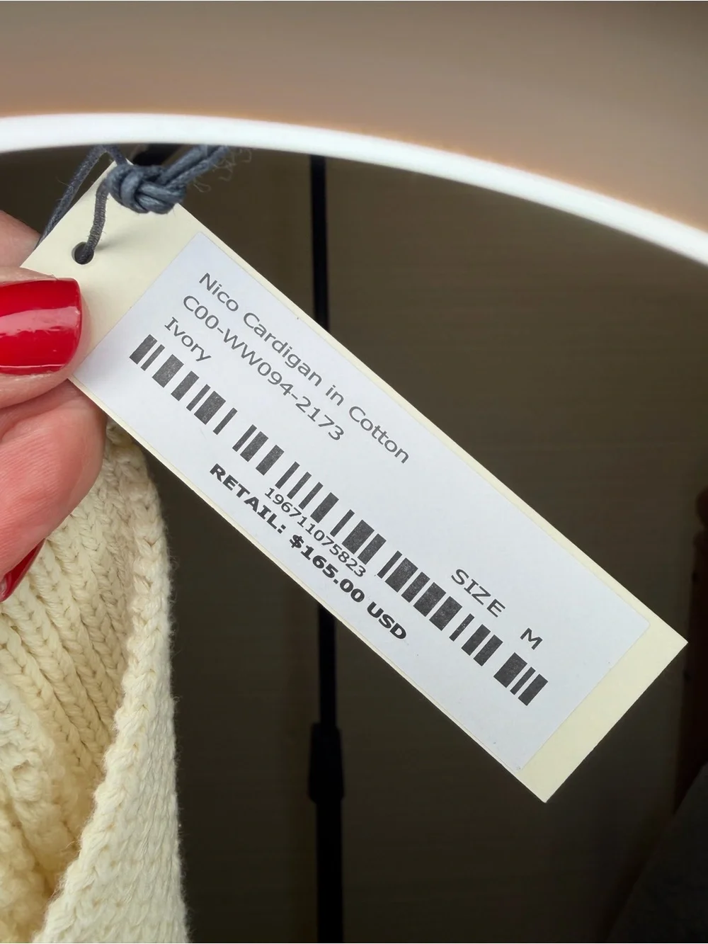 Alex Mill Cream Knit Cardigan